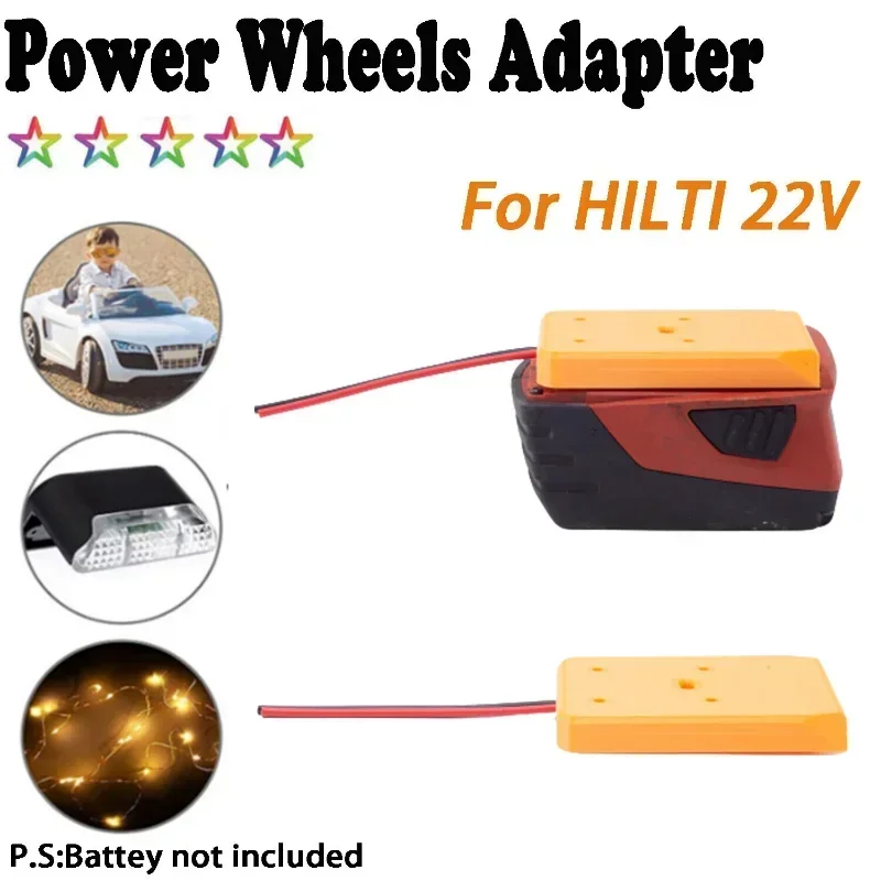 DIY Adapter for HILTI  B22 22v Volt CPC Battery Dock Power Wheel Connector Robotics 14AWG (Not include battery) include