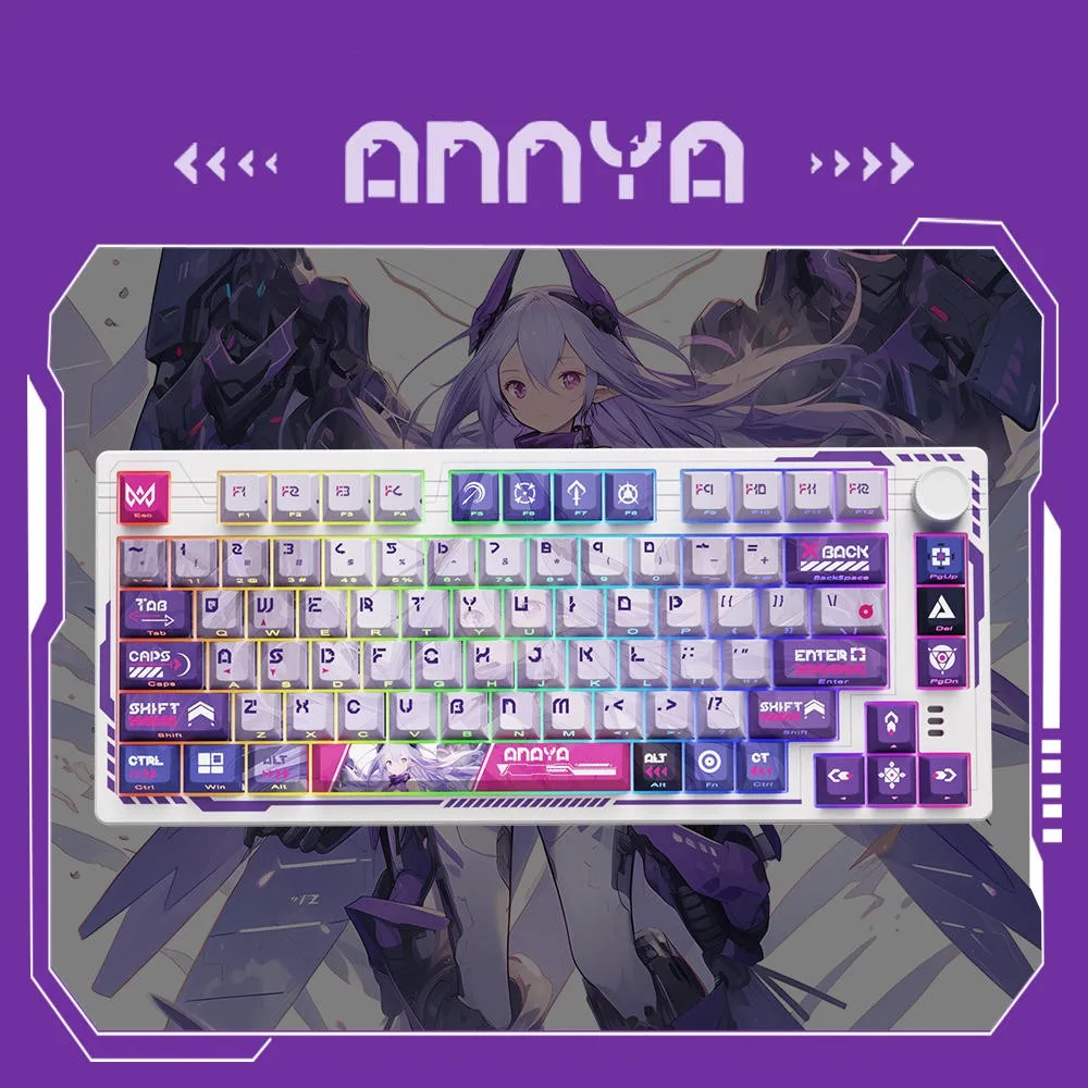 

Elia EK75 Lateral Carving Bluetooth Wireless Keyboard Gasket Structure 3 Modes Hot Plug RGB Backlight Mechanical Gaming Keyboard