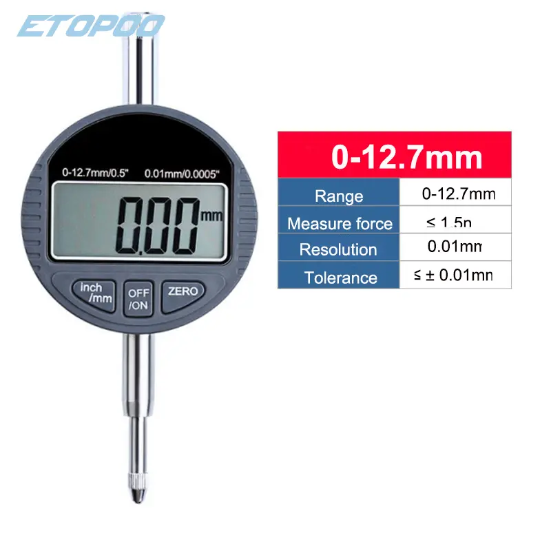 0-12.7mm/0-25.4mm 0.01/0.001mm Digital Indicator Electronic Micrometer Micrometro Dial Indicator Gauge/RS232 Datalink to PC image 10