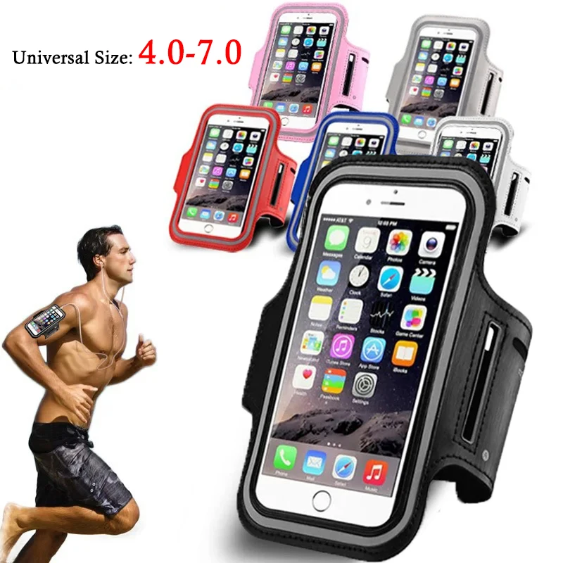 Phone Arm Band 4-7inch Arm band Phone Holder For iPhone 15 14 Promax Samsung Xiaomi Huawei Men Running Sport Cases
