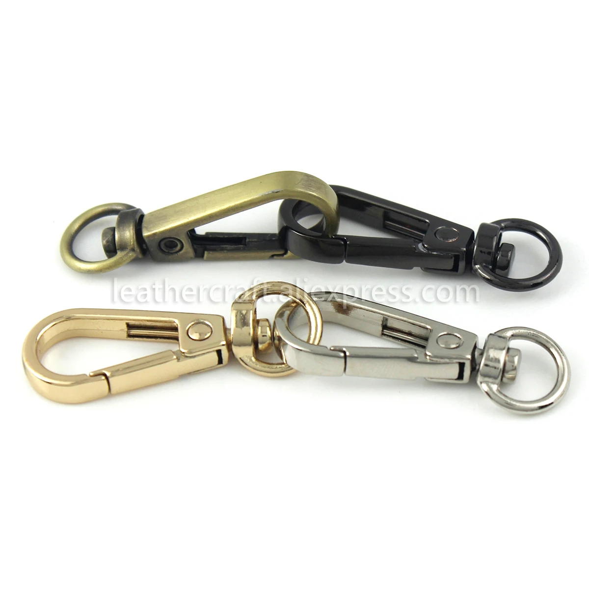 1pcs Metal Swivel O-ring Eye Snap Hook Trigger Clasps Clips for Leather Craft Bag Strap Belt Webbing Keychain Small Size images - 6