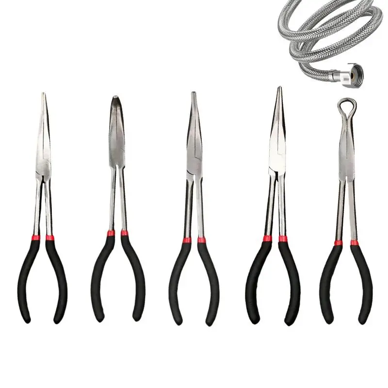 

Hose Clip Pliers 5pcs Soldering Aid Pliers Clamp Tool Pliers For Spark Plug High Voltage Wire Spark Plug Cover Spark Plug Sheath