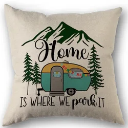 Elegant Cotton Linen Decorative Cushion Cover, Square Zipper Pillowcase, 45x45cm Pillow Cover - 45x45cm (HOME)