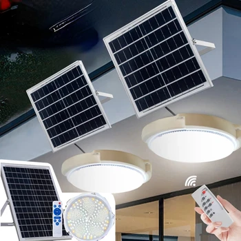 LED 태양광 천장 조명 펜던트 조명, 야외 실내 태양광 램프, 라인 복도 조명, 정원 장식, 60W