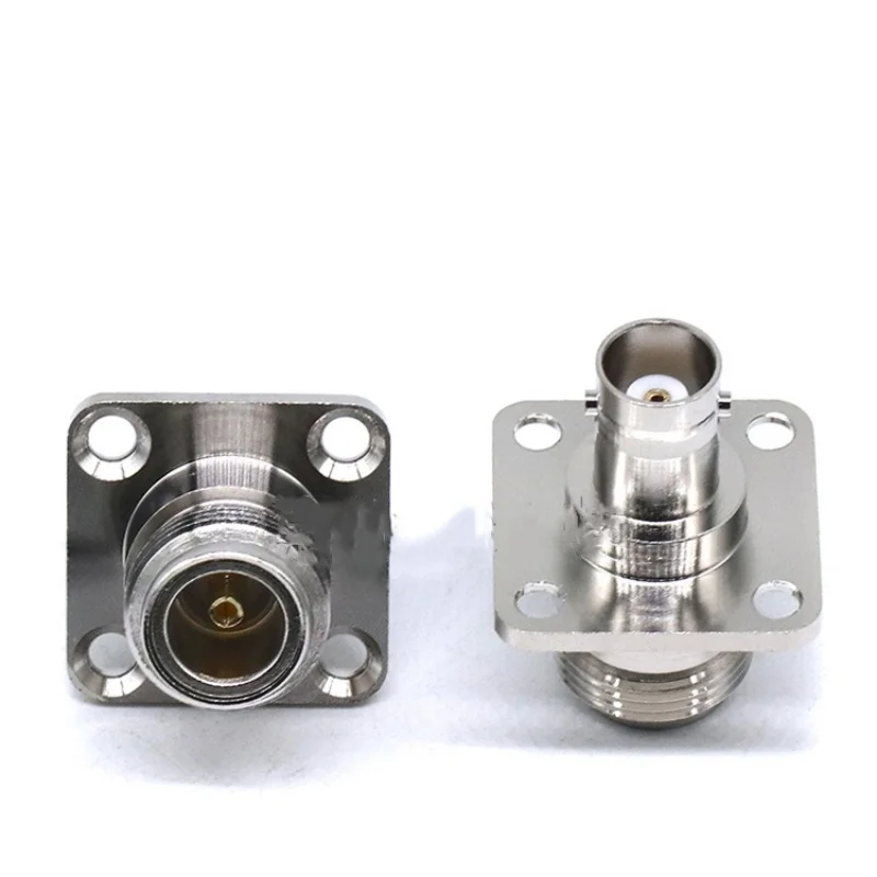

2pcs/lot L16 N Female to BNC Female 4-hole flange panel fixed 50ohm connector adapter