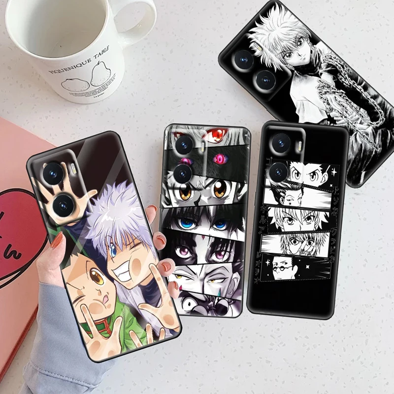 Anime Hunter×Hunter Killua Gon Phone Case For Oppo A5 A9 A72 A53 A74 Find X2 X3 Pro Lite Neo Reno 4 5 6 7 Z Pro 5G Black Tpu