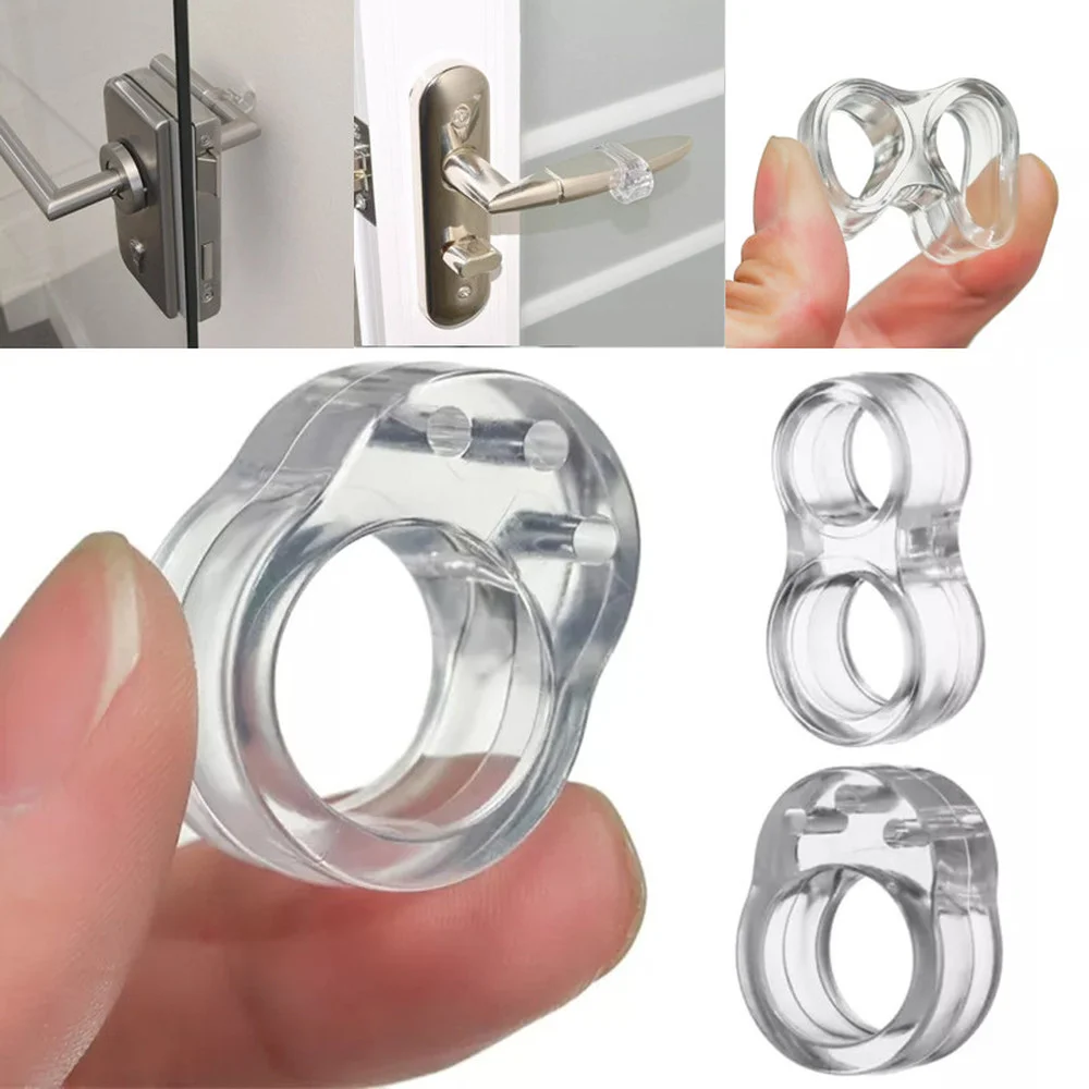 5pcs-1pcs Transparent Silicone Buffer Door Stoper Door Handle Anti-collision Covers Ring Wall Protective Safety Shockproof Pad
