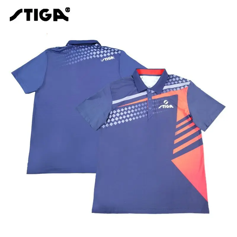 STIGA T-shirt Table Tennis Clothing Short Sleeved sport t shirt,badminton table tennis clothes set