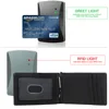 Genuine Leather Mens Wallet with money clip Slim with Metal Clips Money Holder Billfold with Money Clip 4