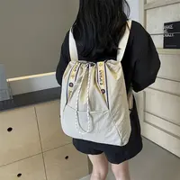 Trendy Dstring Nylon Sports Yoga Bag Women's Large Capaci Fitn Dual-Purpose Bapa Lightweight Water-Resistant Unde...