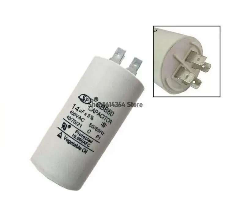 Cbb60 Start Run Motore Condensatore Generatore 14Uf 450V Compressore Pompa Aria 50/60Hz