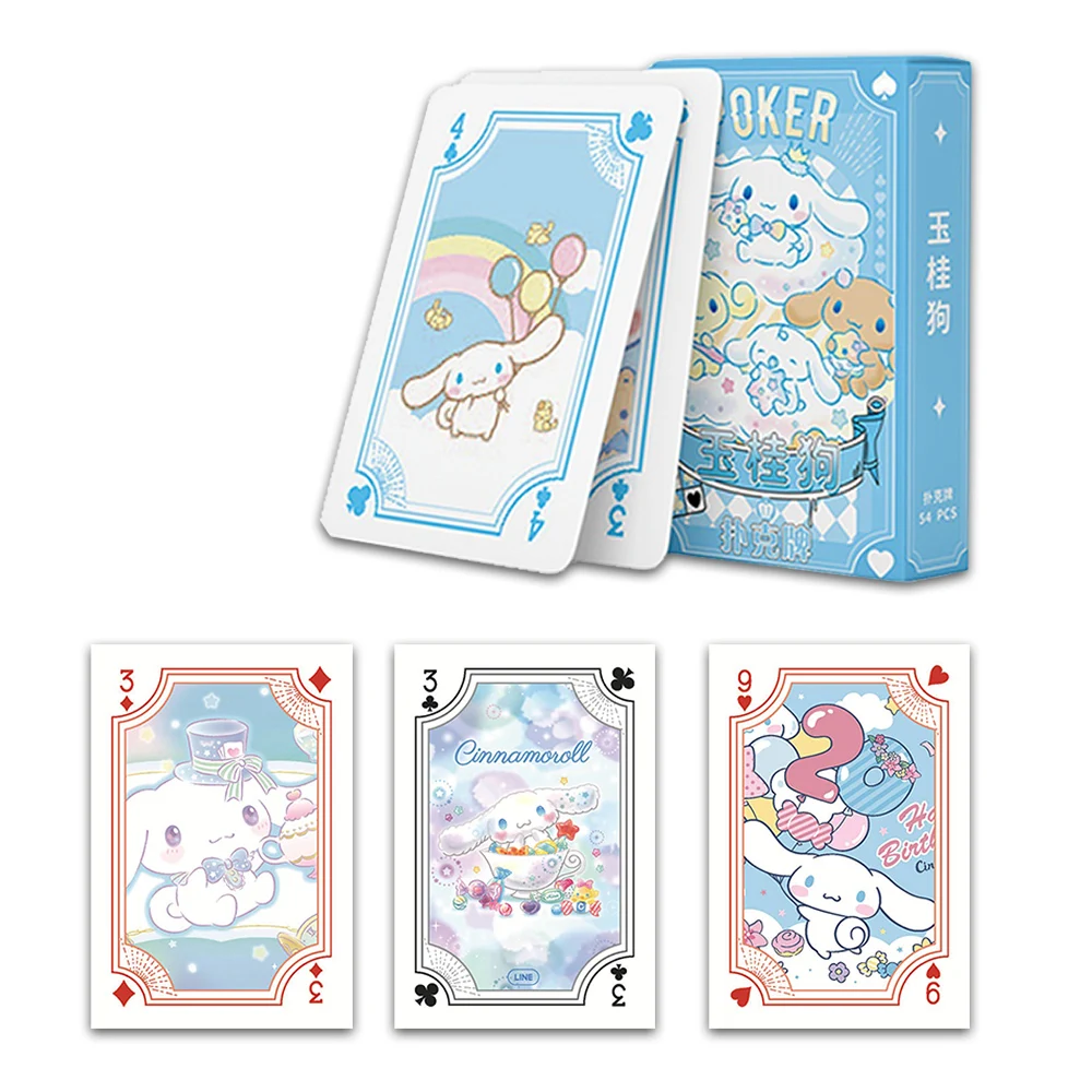 Sanrio Kuromi Playing Card Cute Cartoon Anime Cartoon Kawaii Print Playing Card Entertainment Card Toys for Boys and girls Gifts 6