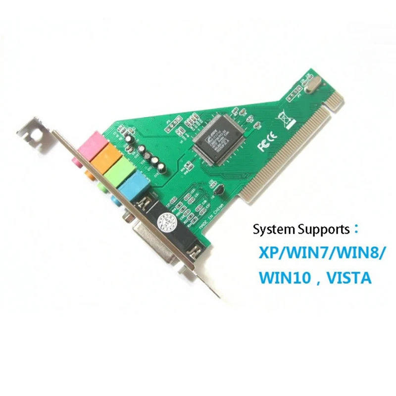 4.1 PCI 사운드 카드 8738 오디오 확장 어댑터 PC 데스크 컴퓨터 마더 보드 4.1 사운드 채널 내장 독립 사운드 변환기
