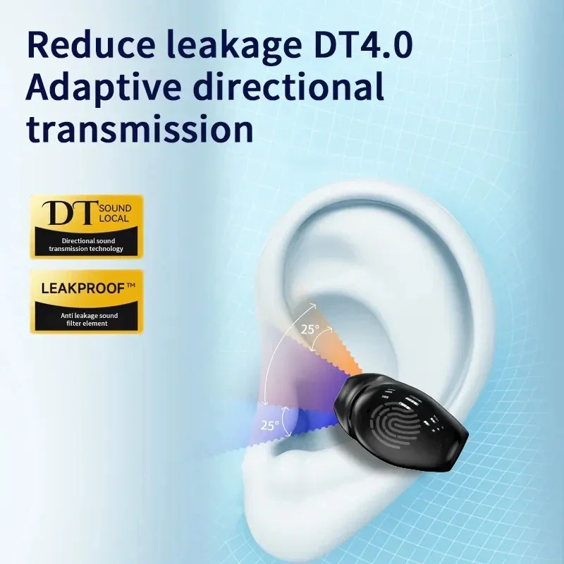 Bluetooth 5.3 Earphones With Mic Wireless Headphones Single in-Ear Sports Waterproof TWS Earbuds Handsfree Headset 2