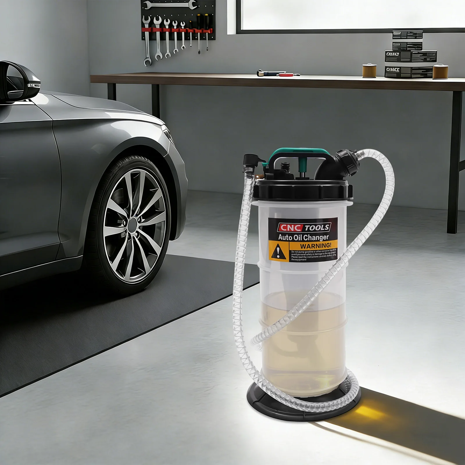 5,3 l manuelle Ölextraktionspumpe mit 4 Saugschläuchen für die Vakuum-Evakuierung von Automobil- und Motorrad-Rasenmäherflüssigkeiten – Detail 4
