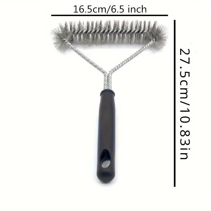 Wire Grill Brush Grill Grill Cleaning Brush Grill Cleaner Long Handle Y-shaped Curly Brush for Outdoor Grills  Bristles