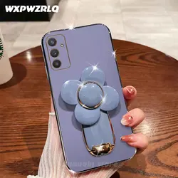 Rotating Flower Phone Case Holder - Soft Silicone Protective Back Cover for Quantum 4 (LIGHT BLUE)