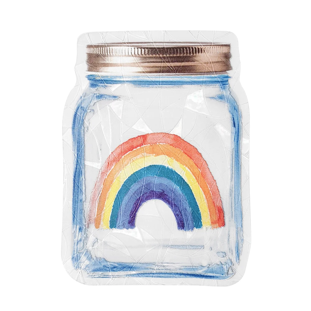 PVC Film Decal Cute Rainbow Light Catcher Sticker Window Decoration Prisms for Home Bedroom Living Room Ornament