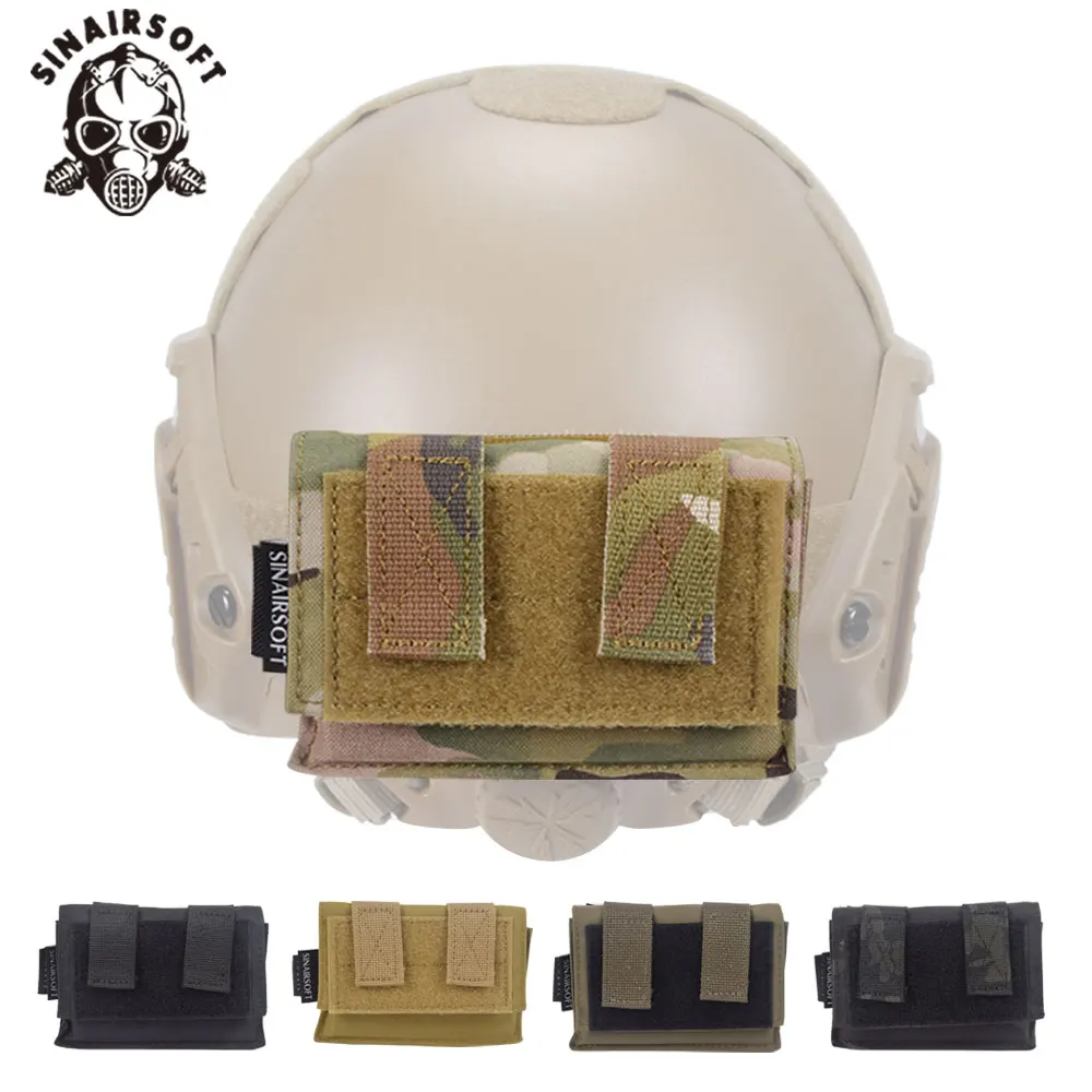 SINAIRSOFT Tactical FAST Helmet Utility Pouch Removable Rear Pouch NVG Counterweight Battery Pouch For Clothing Accessories 5