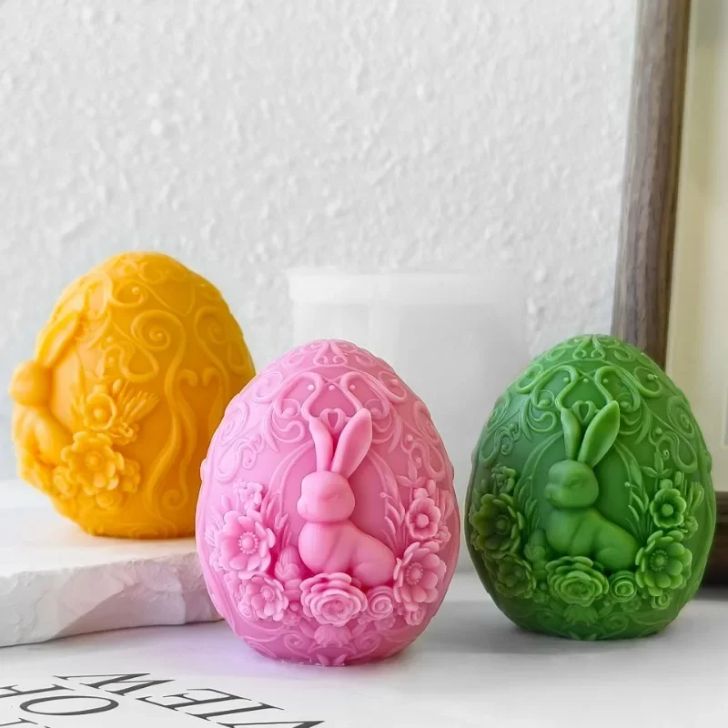 Floral Rabbit Candle Mold 4
