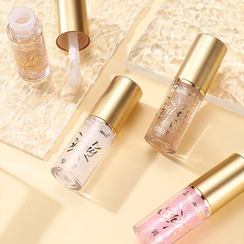 Large Brush Head Mirror Pearlescent Lip Gloss Lip Oil Lip Glaze Hydrating Plump Lip Moisturizing Fine Shimmer Lip Gloss Makeup 4