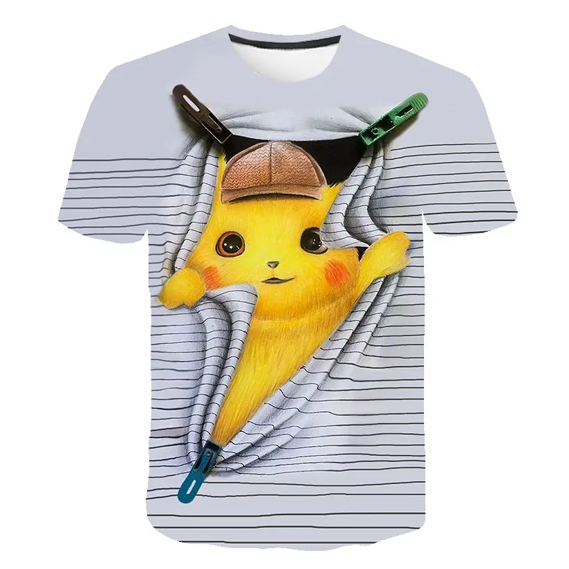 cute T-Shirts Children's pokemon T-Shirt Children for Boys Girls T Shirts Children Baby Cute boys girls Cartoon fashion pokemon T shirts supreme shirt