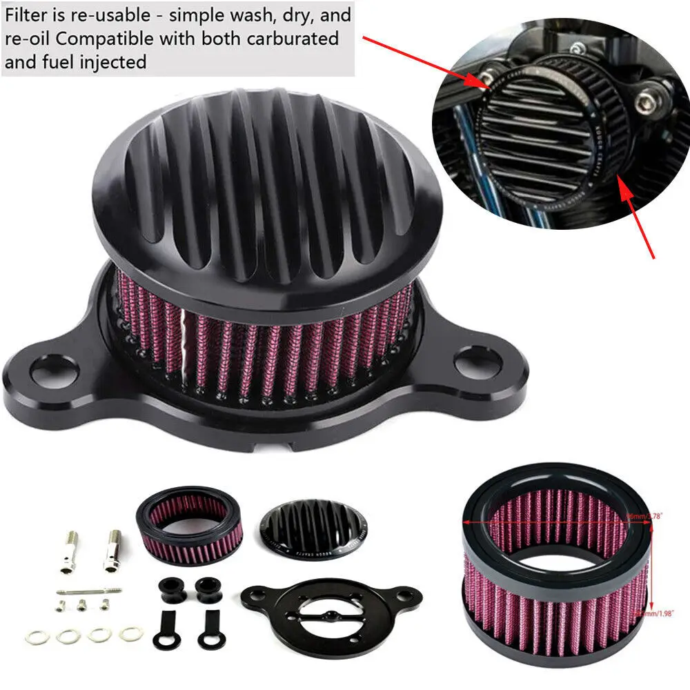 

Enhance Your Ride with the Vintage Motorcycle Air Filter System Kit for Harley