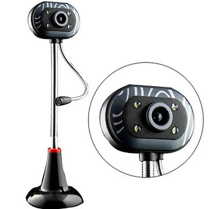 480P Web Camera HD Webcam CMOS USB 2.0 Wired Computer With LED Fill Light Built-in Microphone for Desktop Computer Notebook PC