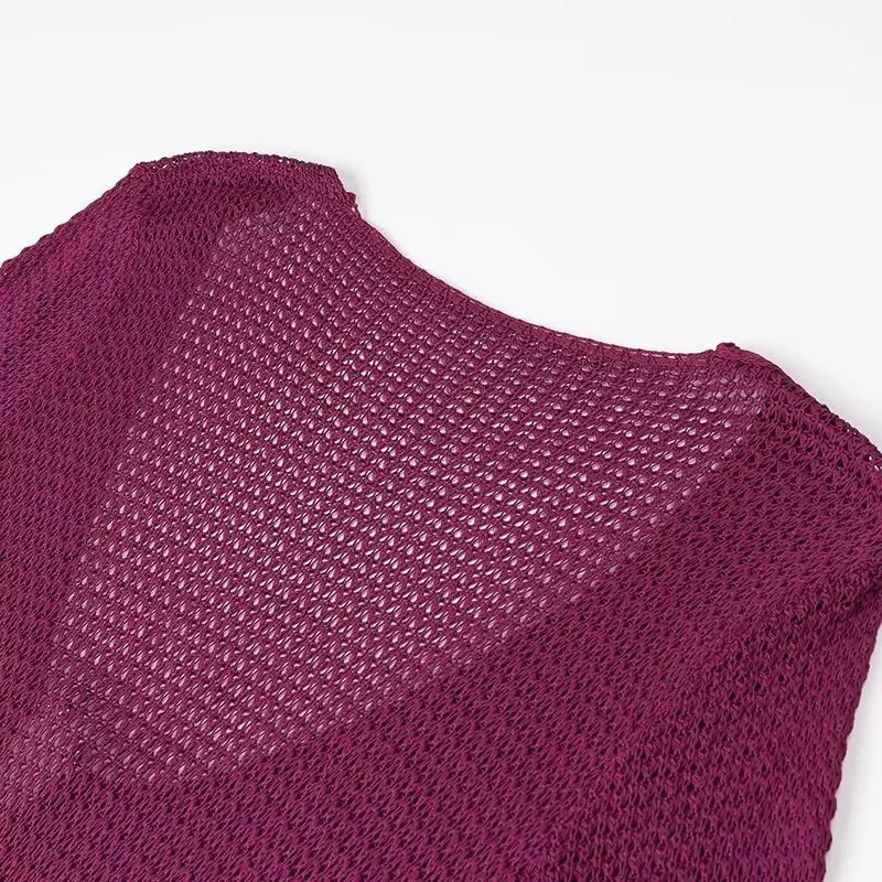 Vestido de otoño de punto calado para mujer, transparente, con escote en V, sin espalda, informal, para playa, vacaciones, maxivestido de punto, vestido de mujer nuevo