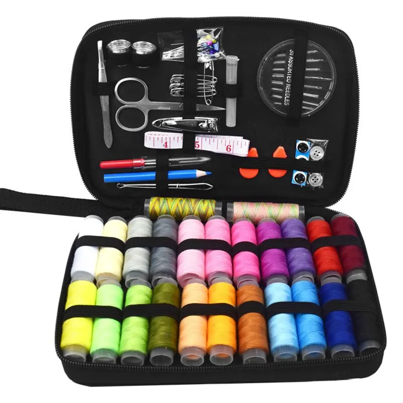 Sewing Kits 97pcs With Case Portable Supplies For Home Traveler Adults Beginner Emergency Contains Thread