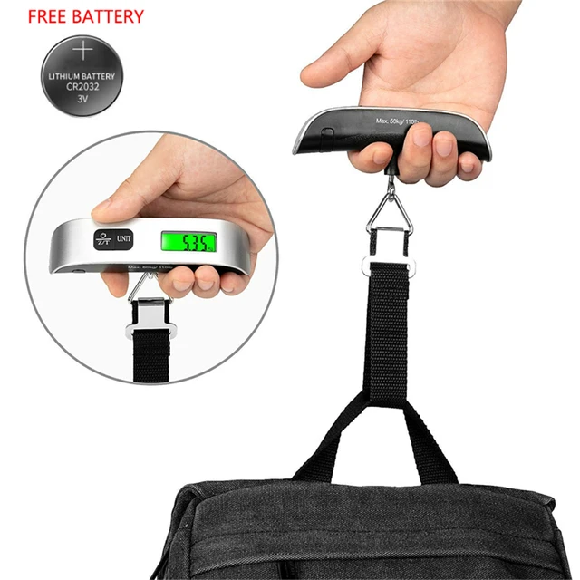 Portable Scale Digital LCD Display 110lb/50kg Electronic Luggage Hanging Suitcase  Travel Weighs Baggage Bag Weight Balance Tool - AliExpress