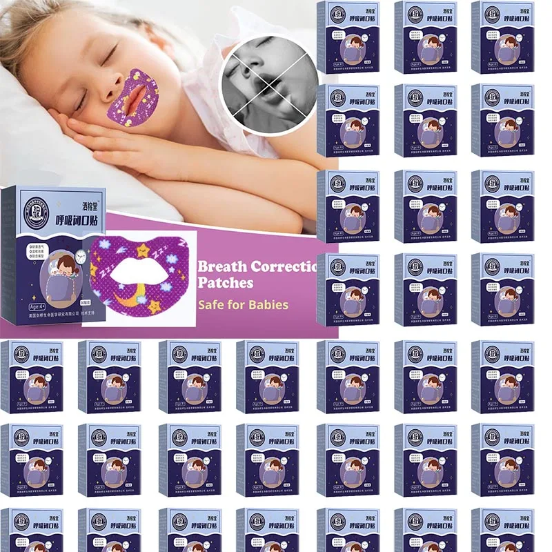 30Pcs/Box AntiSnoring Stickers for Children Adult Night Sleep Lip Nose
