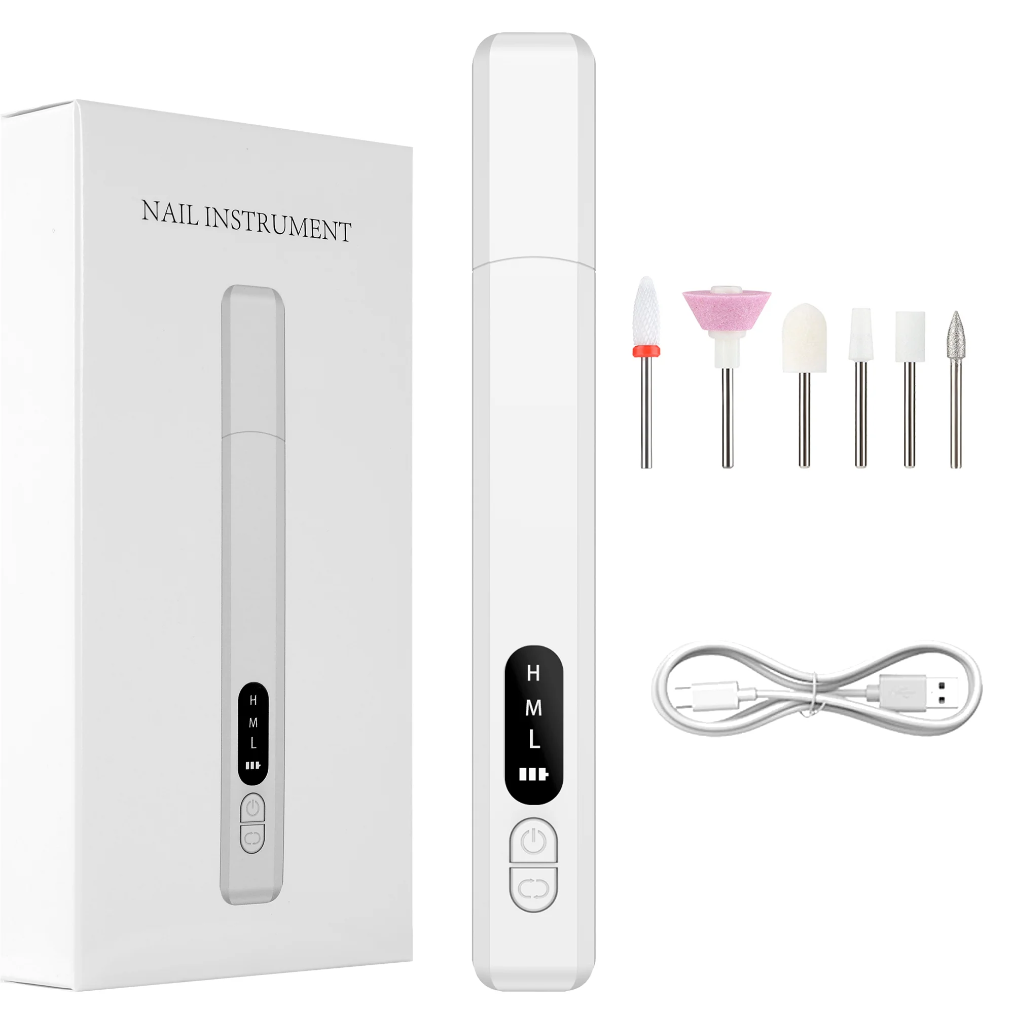 Electric nail grinder, nail polisher, portable nail polish pen, wireless polisher, small polishing pen 6