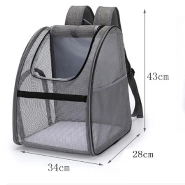 Pet backpack dog cat small dog out wire fully transparent backpack portable foldable backpack breathable pet supplies 6