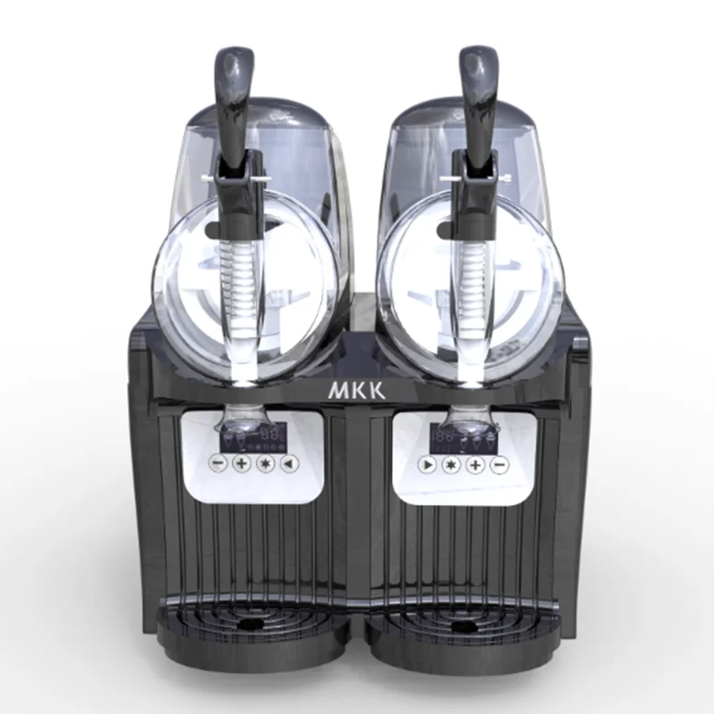 5L Commercial Slushy Machine 2.5L x 2 Double Tank Electric Automatic Slush Maker Machine Frozen Drink Snow Melting 300W