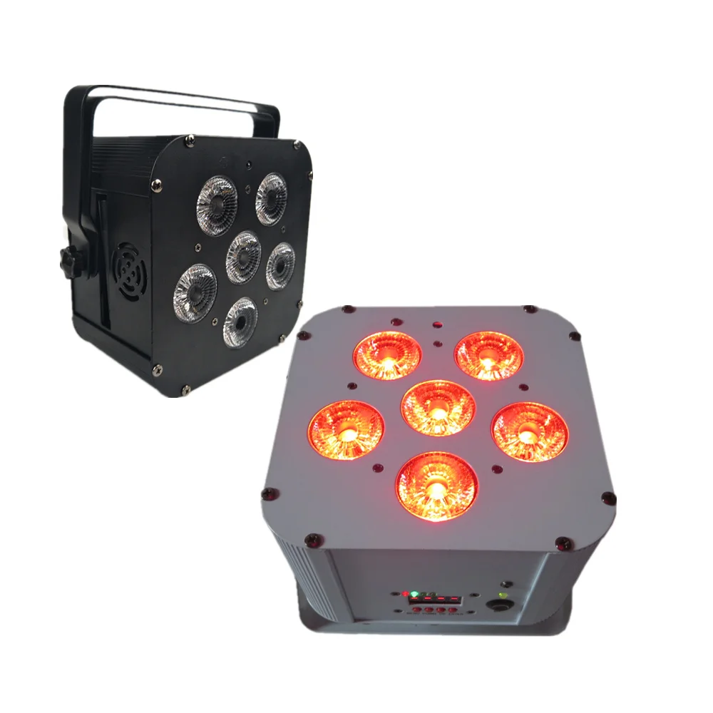 

8 шт./партия, беспроводная батарея 6x18 Вт RGBWA + UV 6 в 1