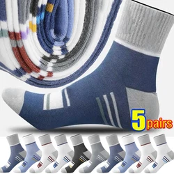 5Pairs High Quality Lot Man Socks Casual Breathable Socks Men Cotton Socks Run Sports Socks Men Gift Sokken Large Size38-43
