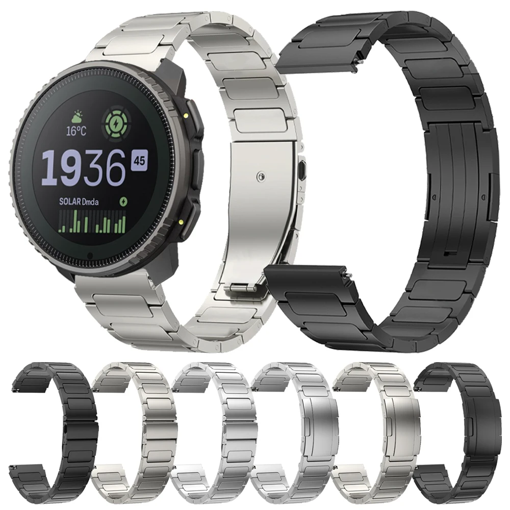 

Metal Luxury Titanium 22mm Strap For SUUNTO VERTICAL Band For SUUNTO 9 5 PEAK PRO Belt For Huawei Watch 4 Pro GT3 2 Bracelet Men