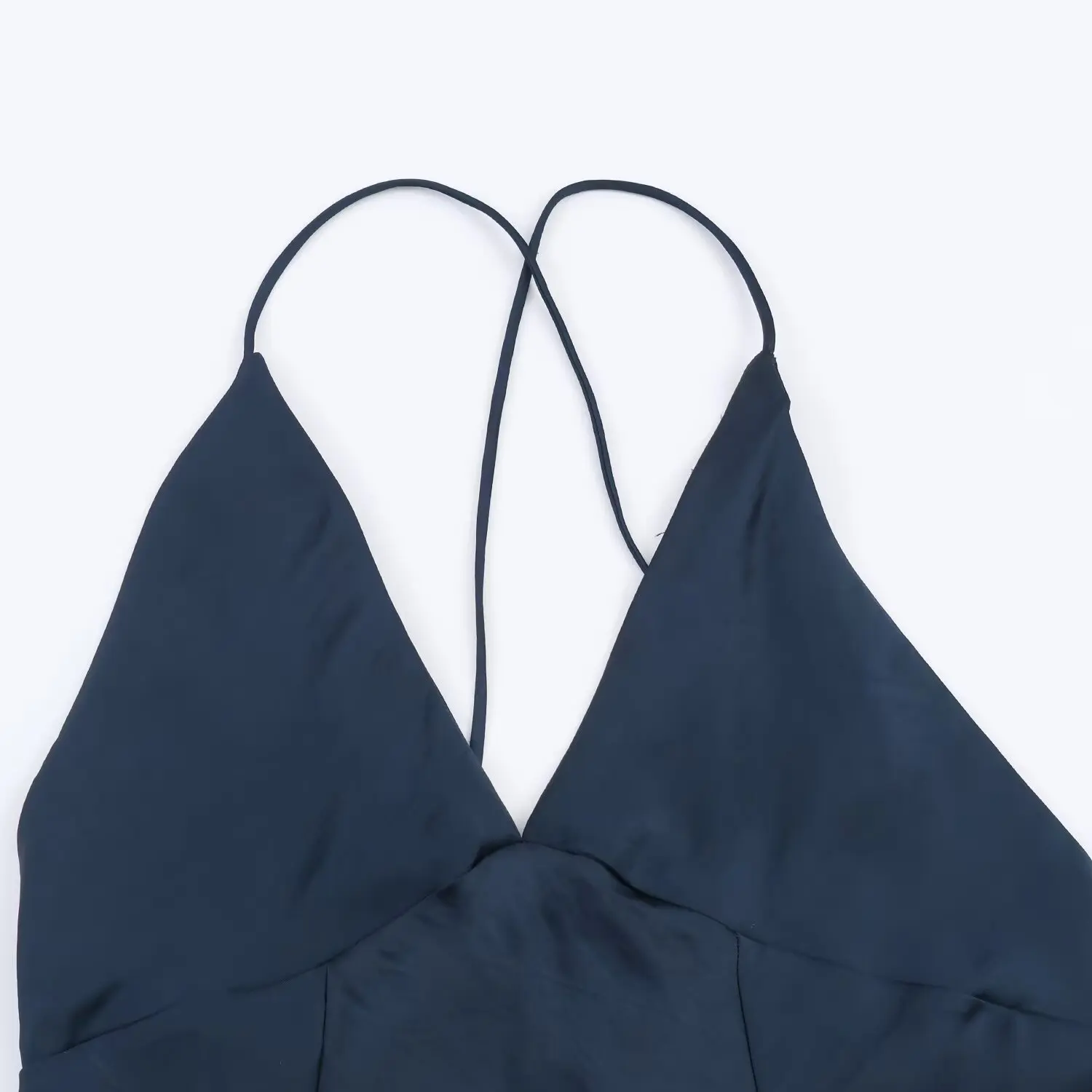 Women Summer New Satin Elegant Long Dress Female Fashion Sexy Backless Sling V-Neck Dress Lady French Chic Evening Party Dress