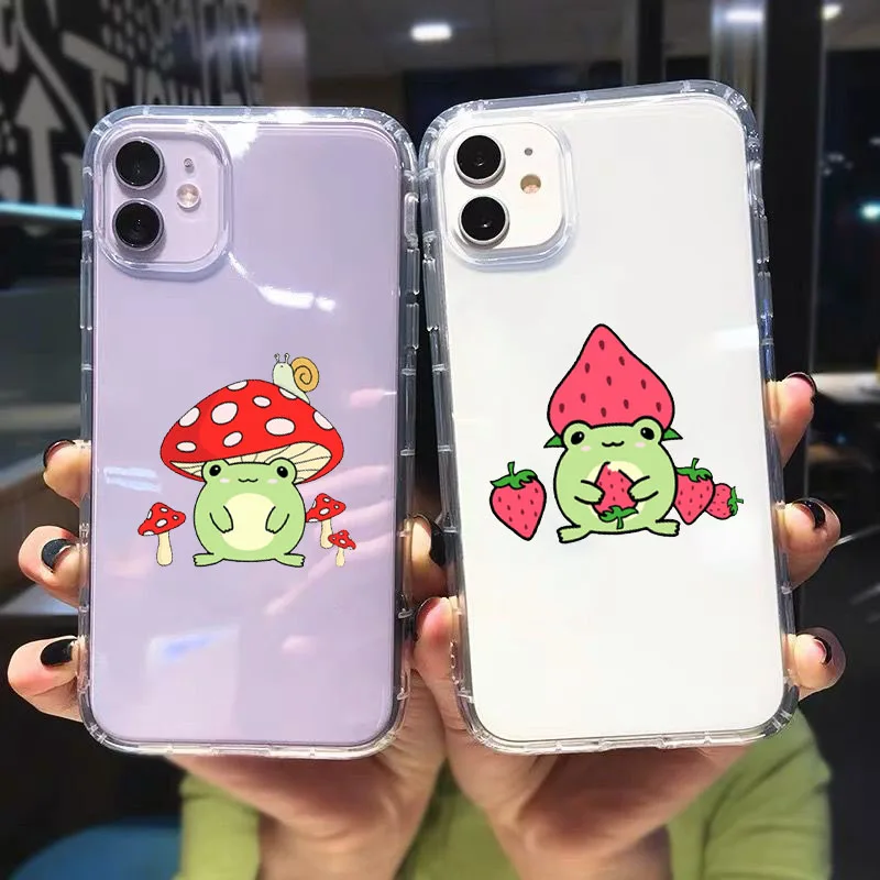Custodia Per IPhone 16 Con Simpatico Motivo A Funghi - Cover Morbida In TPU Trasparente, Leggera E Protettiva, Design Unico Per Ragazze
