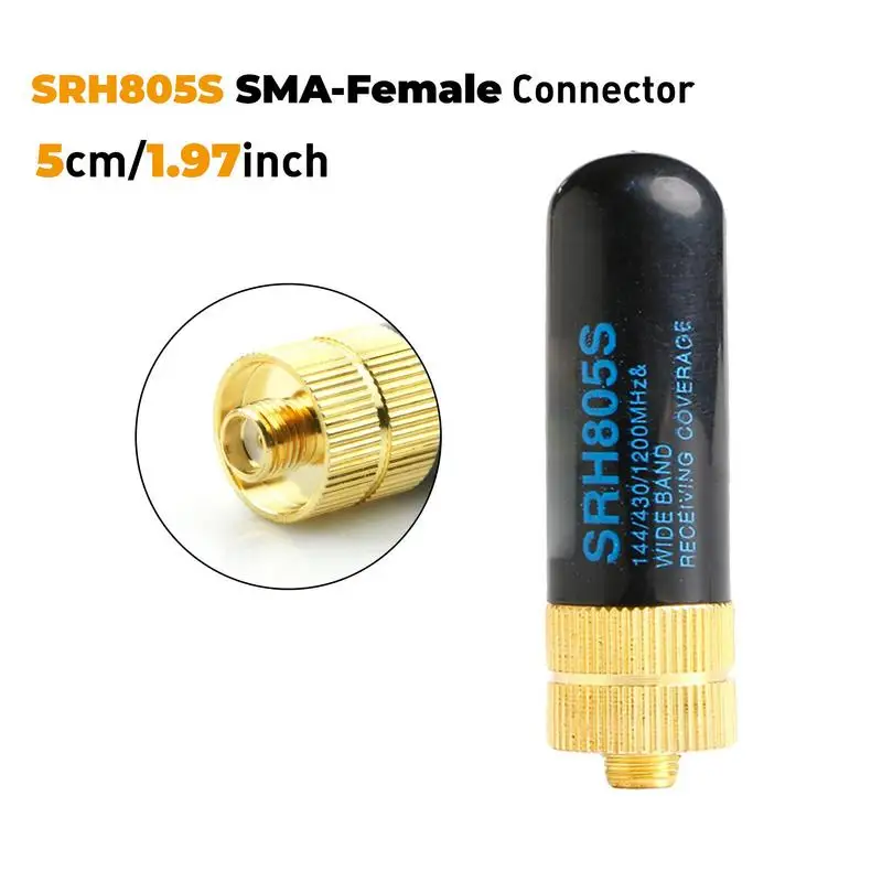 Short Walkie Talkie Antenna Walkie Talkie Radio Antenna Female Short Antenna Double Band High Gain Long Range Short Stubby