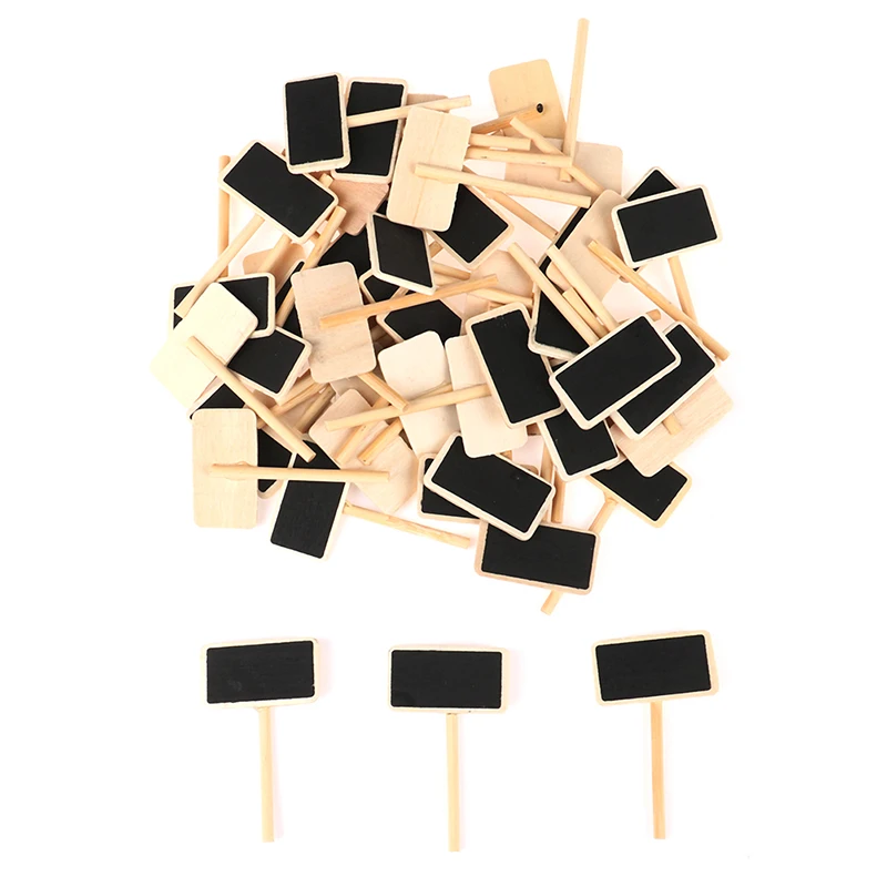 Wooden Blackboard 50 Mini blackboard wood message slate rectangle clip clip panel card memos label