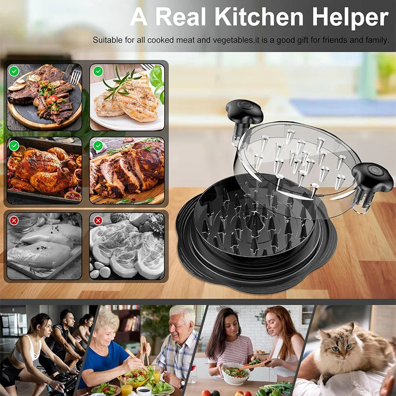 Chicken Shredder Large Chicken Breast Shredder Tool Twist Meat Breast Shredding Separation Mincing Grinder Machine With Lid chicken shredder