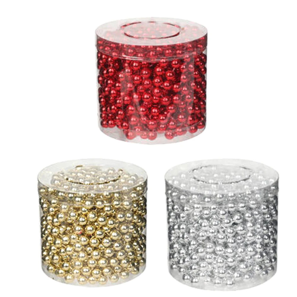 5m Bead Chain Garland Christmas Tree Hanging Beads Decorations Artificial Pearls Beads Chain Wedding Party Decor christmas decorations