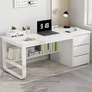 Scrivania da ufficio, scrivania per computer, tavola in legno massello multistrato, dimensioni multiple disponibili, adatta per studio e ufficio