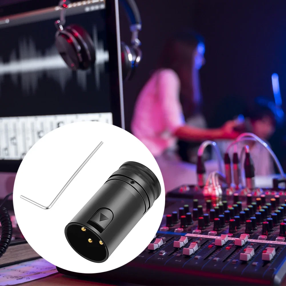 Male To Male/Female To Female XLR Microphone Audio Cables Connector 3 Pin Black Shell XLR Solder Connector 90 Degree Right Angle