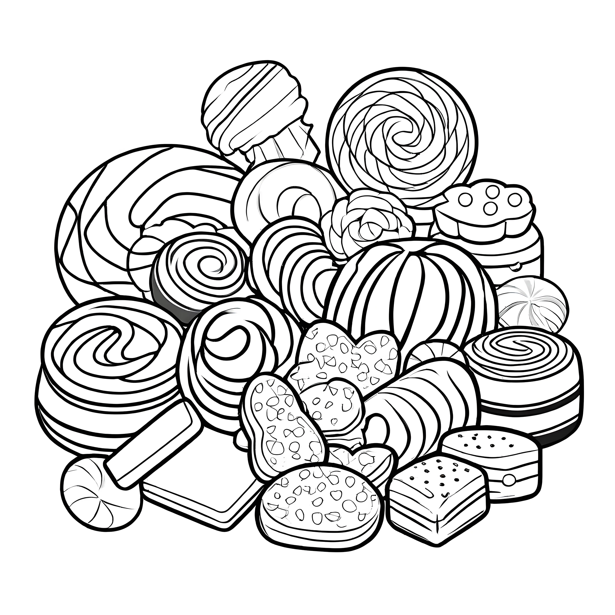 CAKE SHOP Bold-easy Patterns Coloring Book for Adults Cute Drawing Book Perfect Gift for Party and Birthday 6
