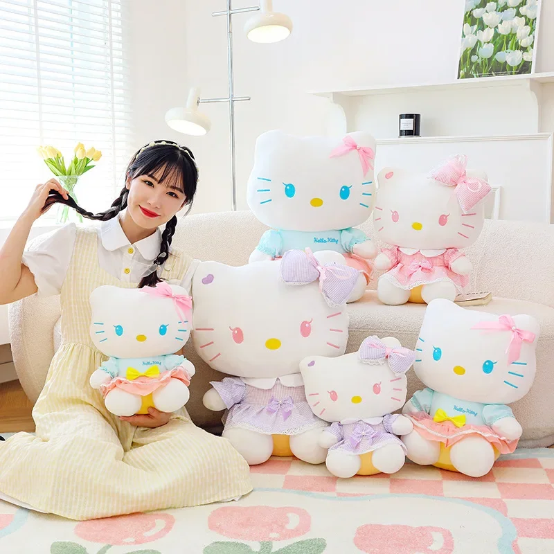

Shopping Mall Children Anime Couple KT Cat Doll Plush Toy Lolita Maid Hello Kitty Soft Sleep Pillow Room Decoration Girl Gift