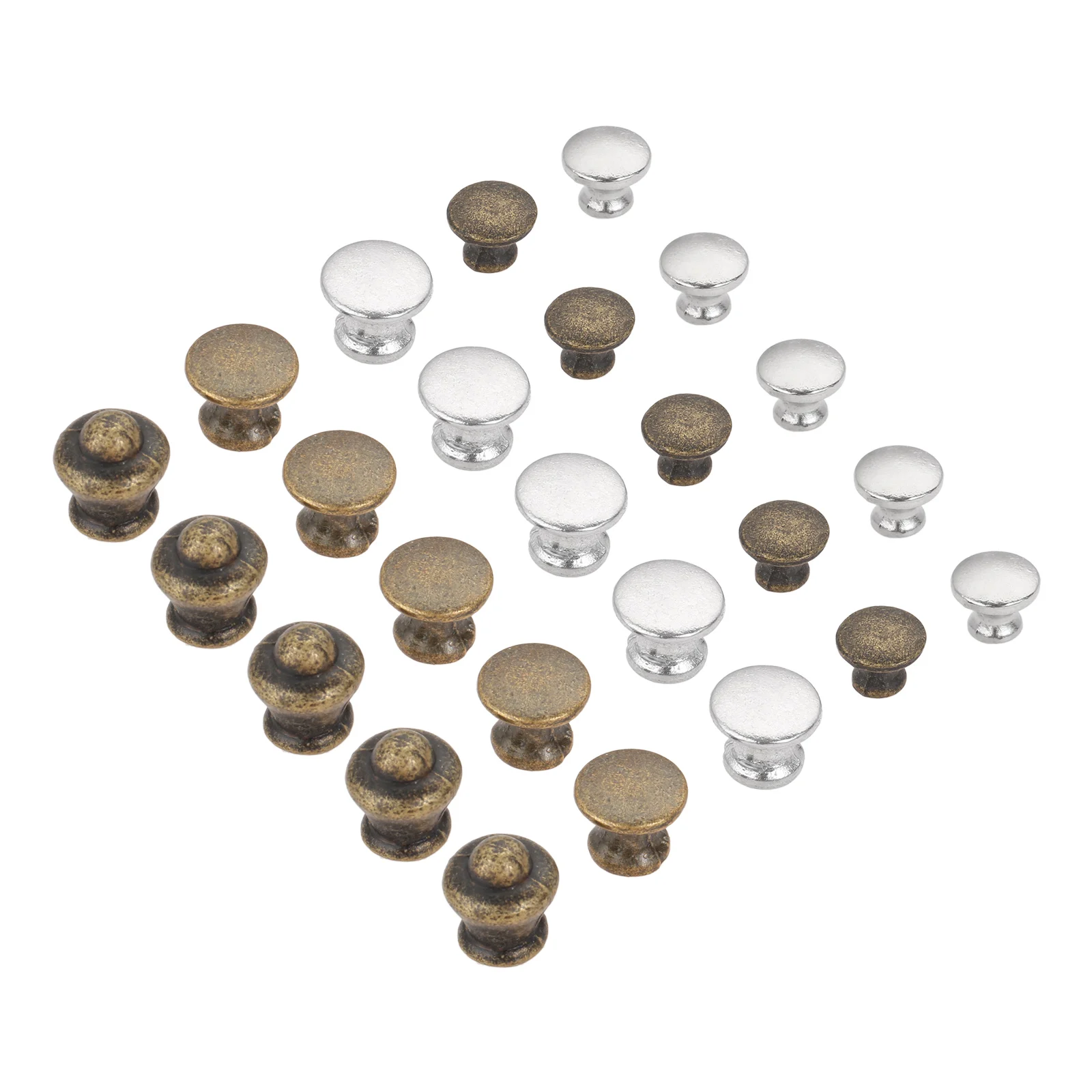 Round Mini Knobs and Screws for Jewelry Chest Box Kitchen Cabinet Cupboard Door Dresser Drawer Bookcase Window Handle Pull 5Pcs furniture knobs