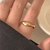 New Arrival Jewelry Geometric Stainless Steel Irregular Wavy Finger Ring for Women 1